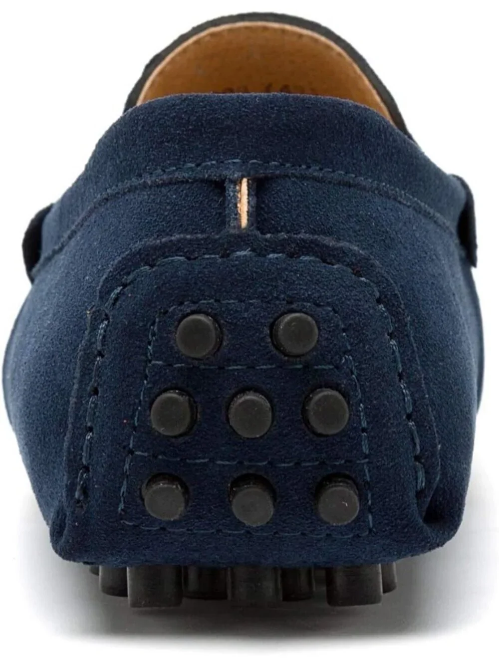 Go Tour Men's Dark Blue Suede Leather Loafers Slip On Flats Comfortable Shoes